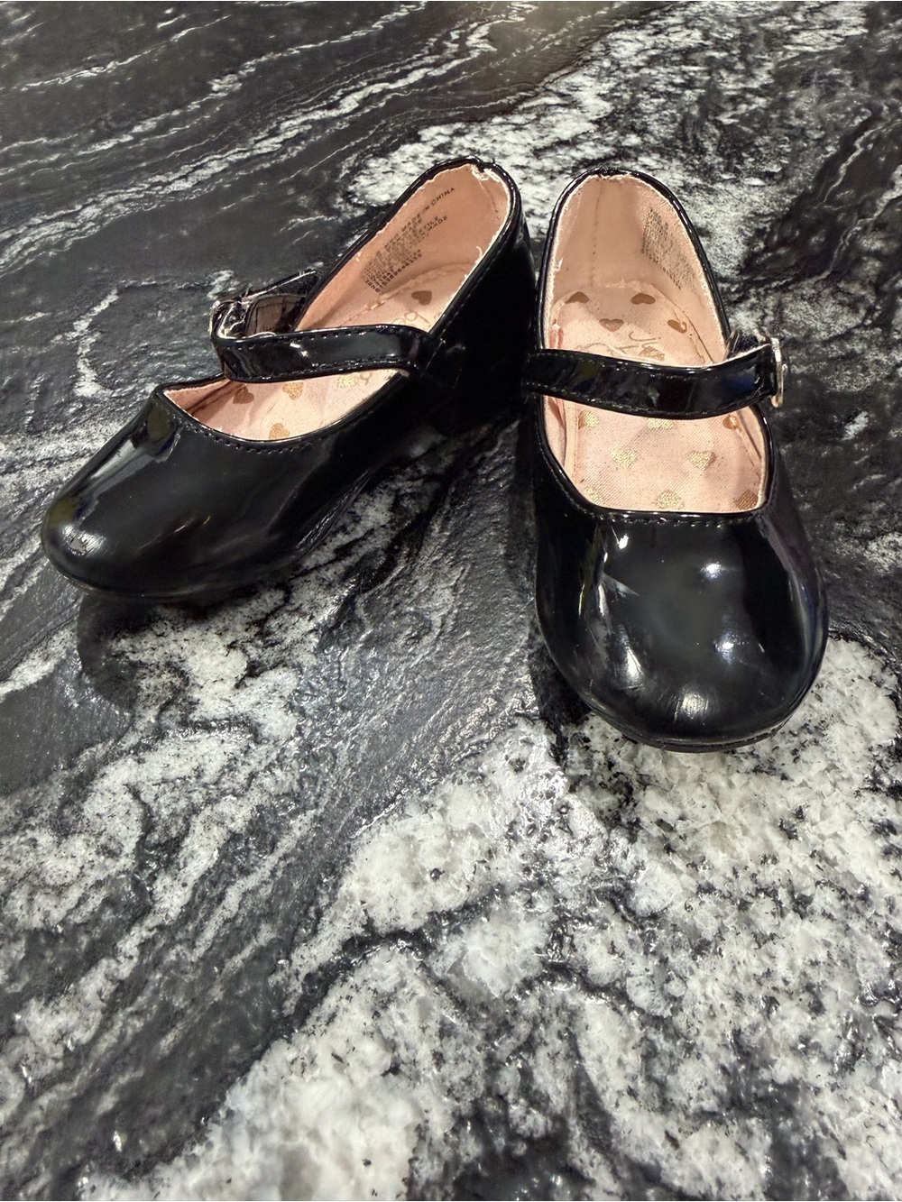 Jumping beans Girls Black Patent Mary Jane Dress Shoes